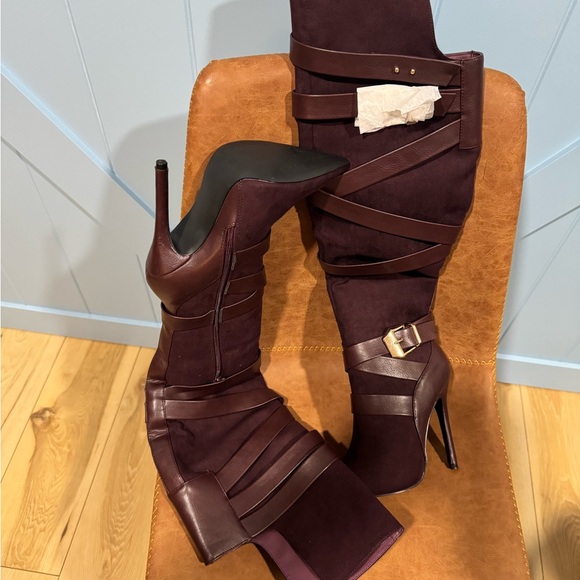 GERLDINE STRAPPY OVER THE KNEE BOOT - Picture 8 of 12